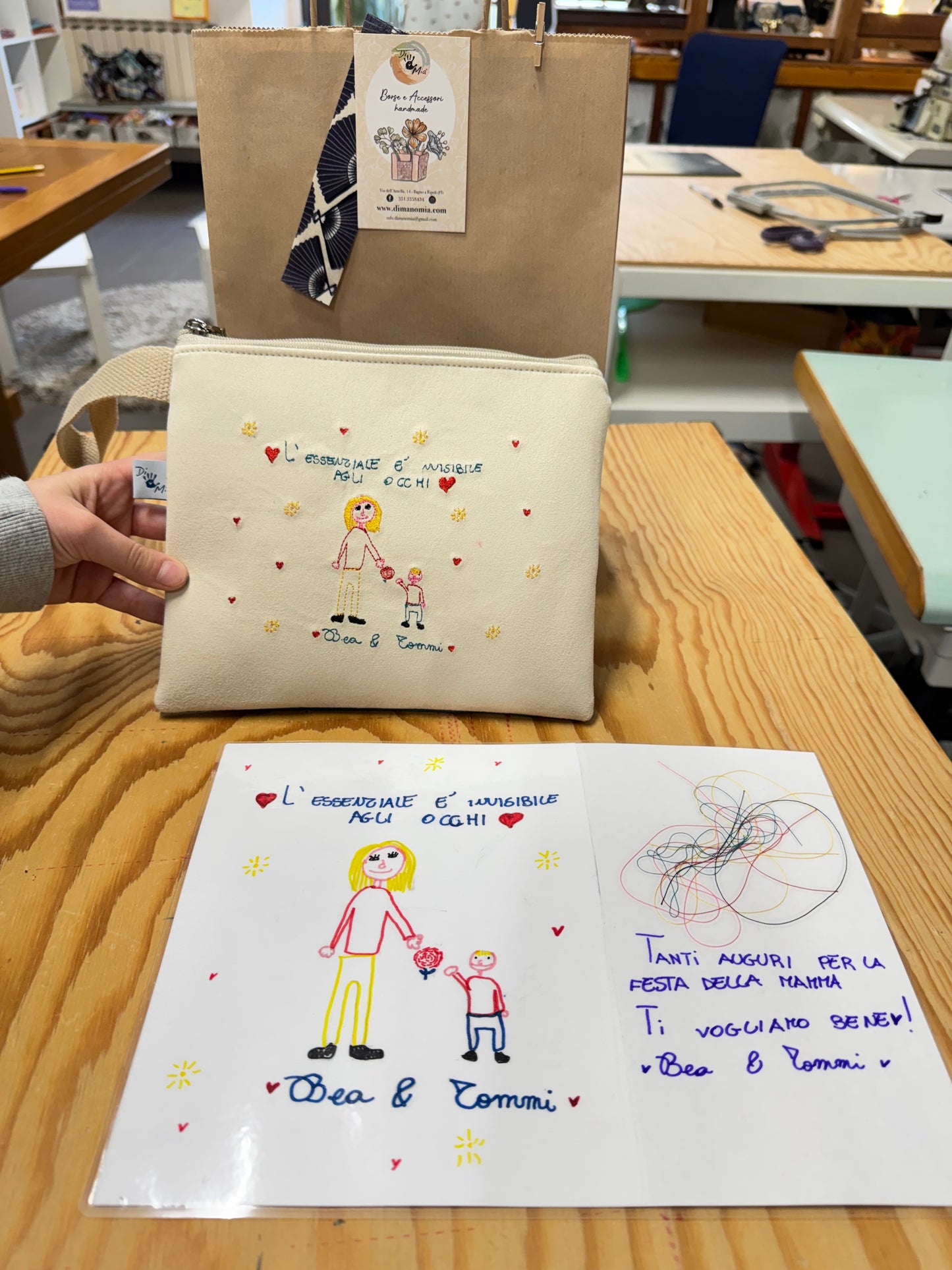 "MAMMA TI DISEGNO LA BORSA"