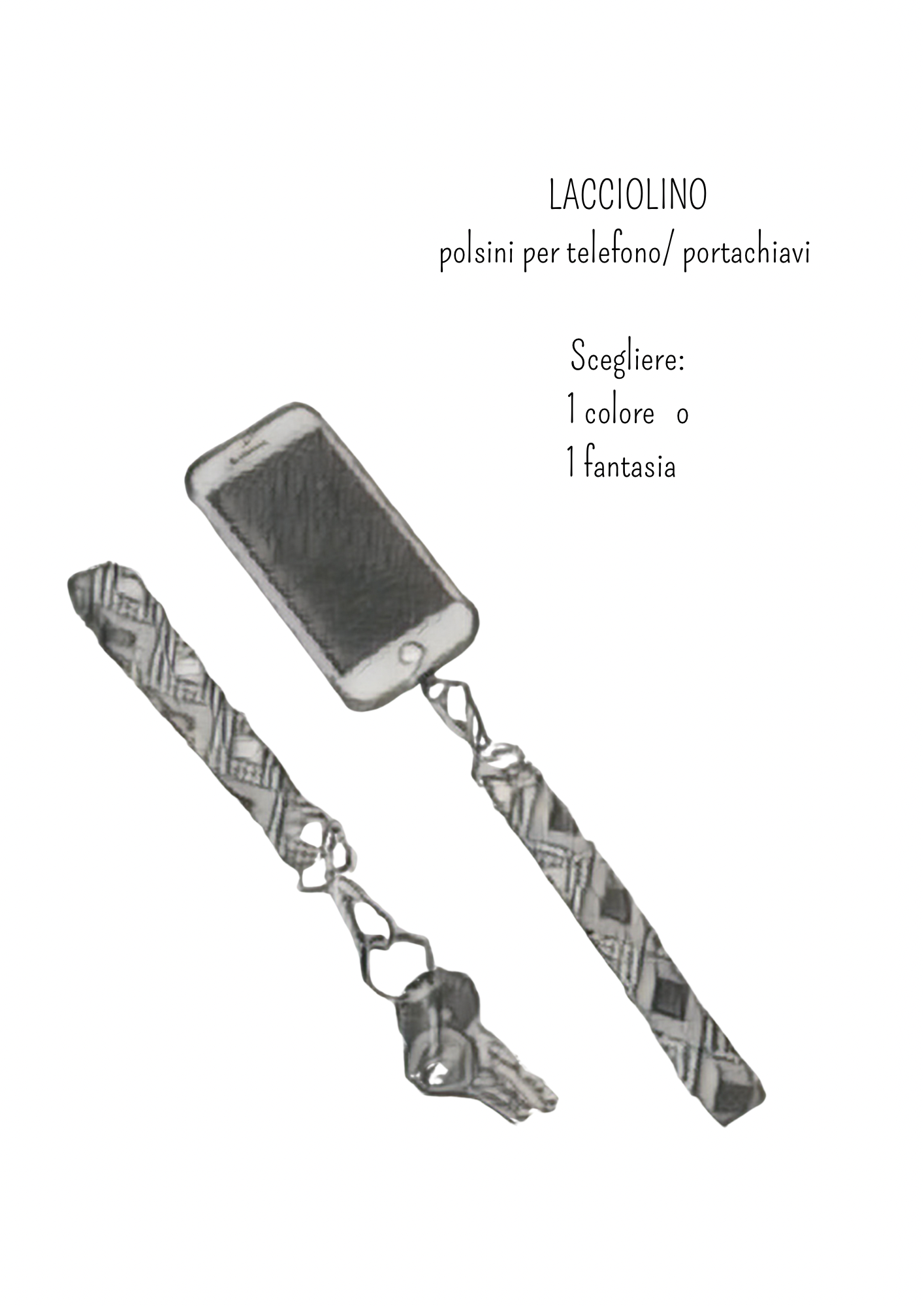 LACCIOLINO - Polsino per  telefono/ portachiavi